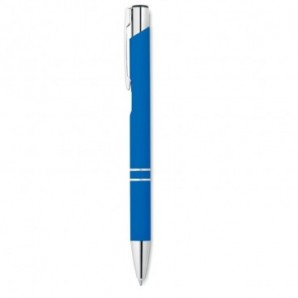 Bolígrafo con acabado caucho Azul real