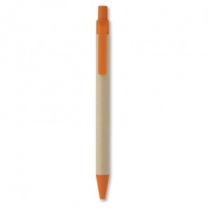 Bolígrafo biodegradable de cartón Naranja