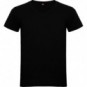 Camiseta Vegas 155 manga corta acabado en V negra Negro