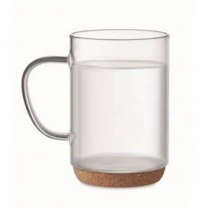 Taza de cristal con base de corcho 400ml - vista 2