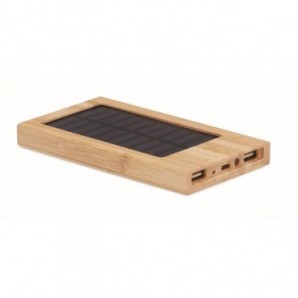 Power bank solar de bambú de 4000 mAh