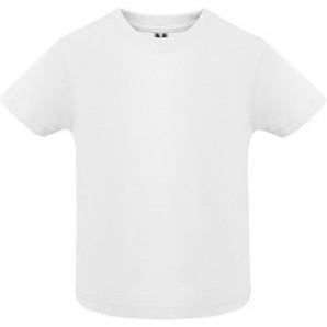 Camiseta de manga corta bebé blanca