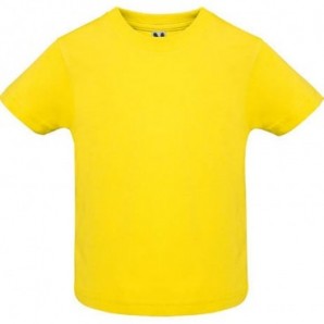 Camiseta de manga corta bebé color Amarillo