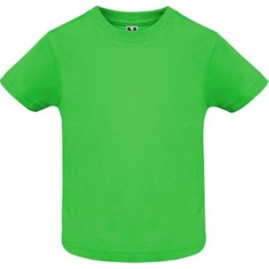Camiseta de manga corta bebé color Verde oasis