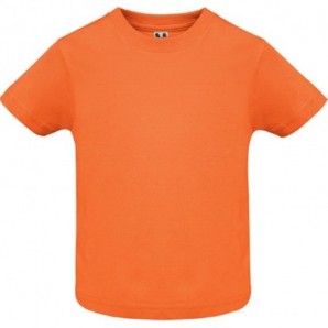 Camiseta de manga corta bebé color Naranja