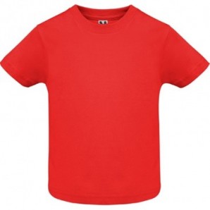 Camiseta de manga corta bebé color Rojo