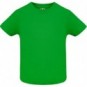 Camiseta de manga corta bebé color Verde grass