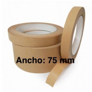 Precinto de papel Kraft solvente 75 mm.
