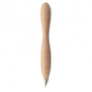 Bolígrafo de madera curvado con capuchón Madera