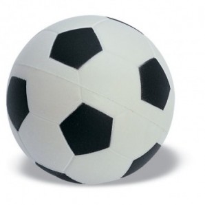 Antiestrés con forma de balón de futbol Blanco y negro