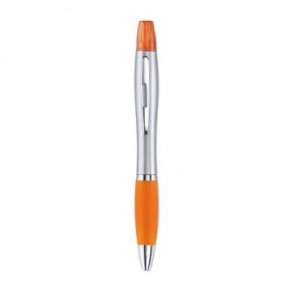 Bolígrafo y fluorescente en uno Naranja