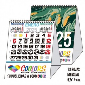 Calendario Mini 2026 espiral mensual 13 hojas