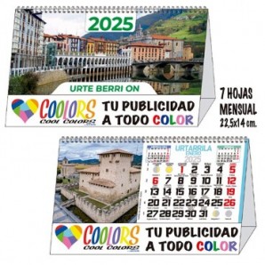 Calendario 2026 espiral mensual 7h Euskadi