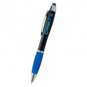 Bolígrafo de plástico Connect luminoso Azul real