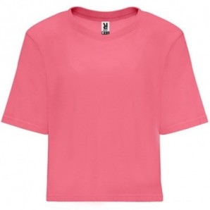 Camiseta Dominica mujer talle corto holgado color