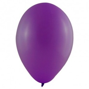 Pack globos de 28 cm + inflador manual Violeta