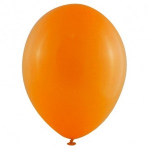 Pack globos de 28 cm + varillas + inflador manual Naranja