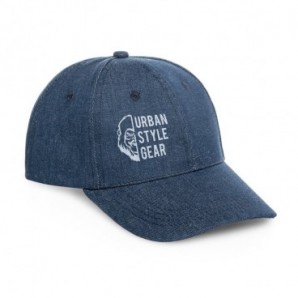 Gorra en denim 6 paneles con hebilla