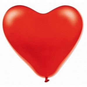 Pack globos corazón + varillas + inflador manual Rojo
