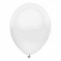 Pack globos metalizados 27 cm + inflador manual Blanco
