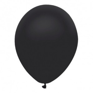 Pack globos metalizados 27 cm + inflador manual Negro