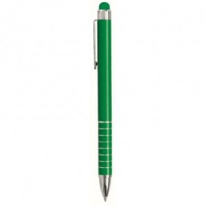Bolígrafo de aluminio Exon con puntero Verde