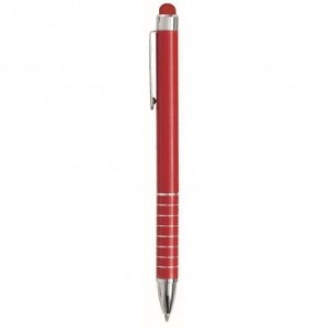 Bolígrafo de aluminio Exon con puntero Rojo