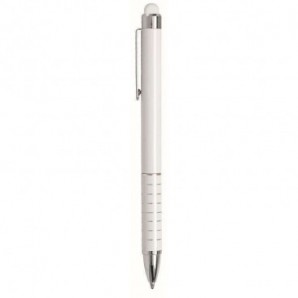 Bolígrafo de aluminio Exon con puntero Blanco