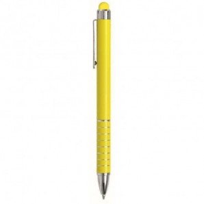 Bolígrafo de aluminio Exon con puntero Amarillo
