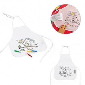 Delantal infantil para colorear