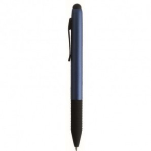 Bolígrafo de aluminio Settix con puntero Azul