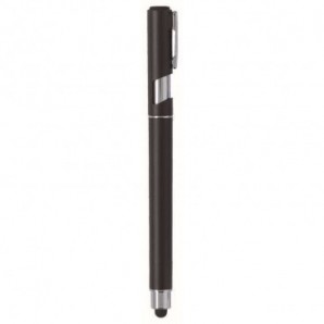 Bolígrafo de plástico Tasti con soporte móvil Negro