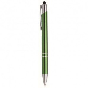 Bolígrafo de aluminio Toney con puntero Verde