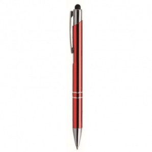 Bolígrafo de aluminio Toney con puntero Rojo