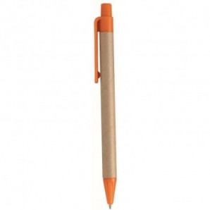 Bolígrafo de cartón reciclado Tokos Naranja