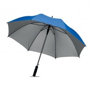 Paraguas automático con plata interior Azul real