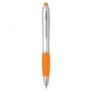 Bolígrafo giratorio con puntero Naranja