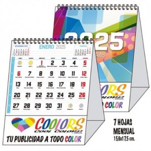 Calendario Maxi 2025 espiral mensual 7 hojas Nota2