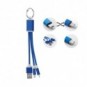 Llavero set de cables Azul real