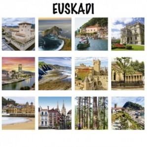 Calendario 2025 espiral mensual 7h Euskadi - vista 2