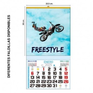 Calendario pared 2025 Cartela 300 gr 23.5x30