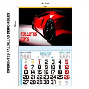 Calendario pared 2025 Cartela 300 gr 43.5x30