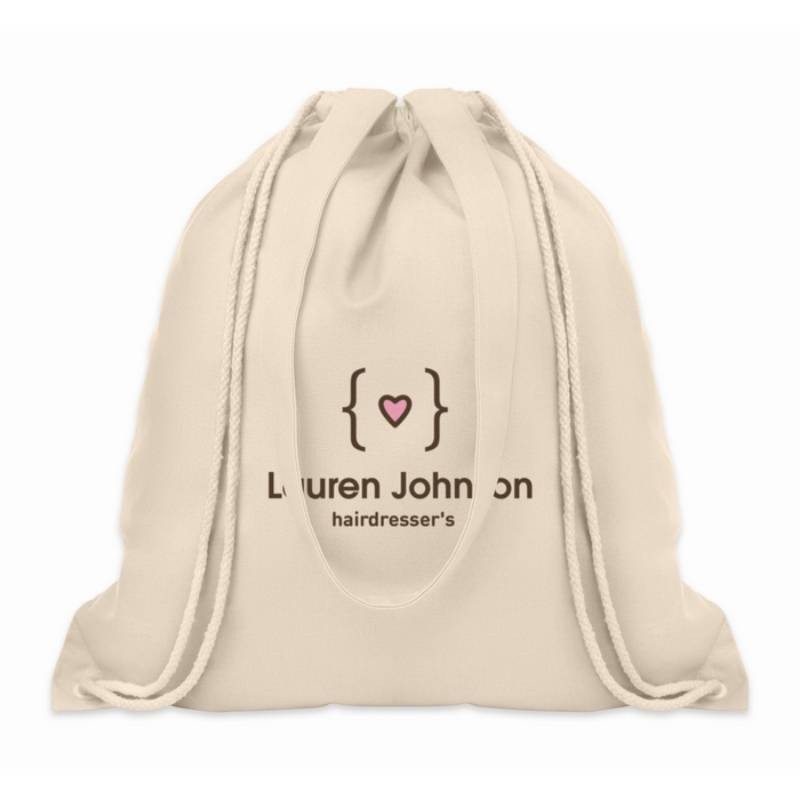 Mochila en canvas con asas largas