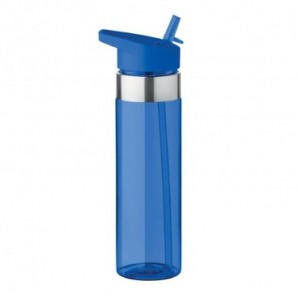 Botella de Tritan con boquilla plegable Azul transparente