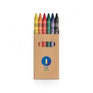 Caja con 6 lápices de cera