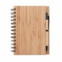 Cuaderno de notas A5 bambú y bolígrafo Madera
