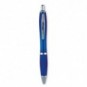 Bolígrafo de plástico con puntera blanda Azul transparente