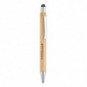 Bolígrafo pulsador de bambú con puntero