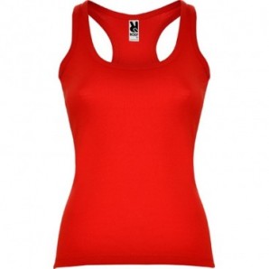 Camiseta Carolina entallada con sisas color Rojo