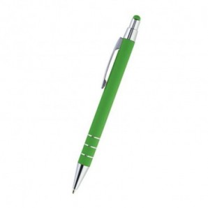 Bolígrafo de aluminio Kauri con puntero Verde